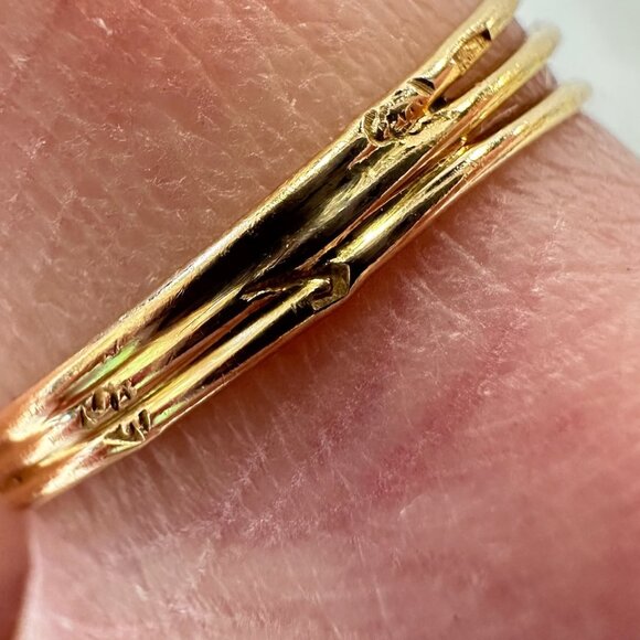 Vintage Israeli Eilat Stone 14K Ring Size 7 - Picture 2 of 14